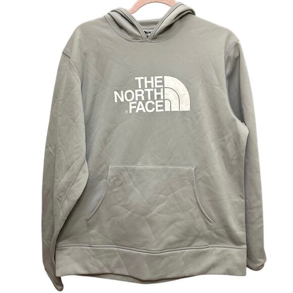 THE NORTH FACE MEN'S DOME‎ LOGO GRAY HOODED SWEATSHIRT PULLOVER SIZE Medium - Picture 1 of 7